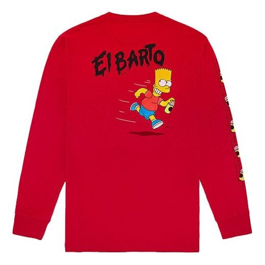 

Футболка men's simpson crossover long sleeves red Vans, красный