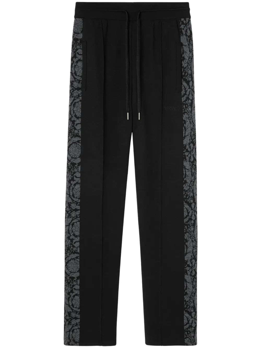 

Жаккардовые брюки Barocco прямого кроя VERSACE, черный