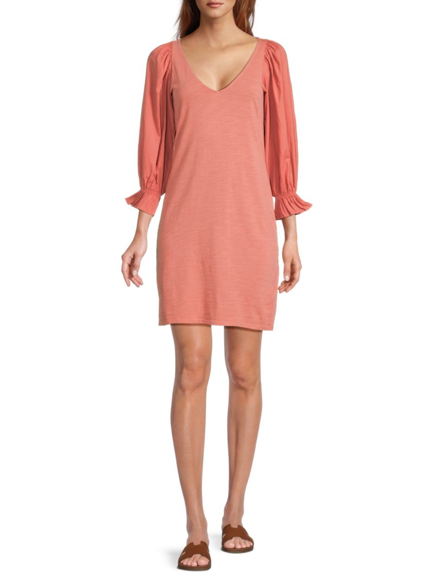 

Платье-мини с рукавами-фонариками Oralia Nation LTD, цвет Pink Cheek