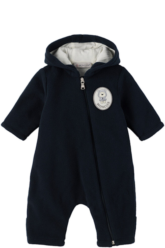 

Детский темно-синий комбинезон с нашивкой-логотипом Moncler Enfant