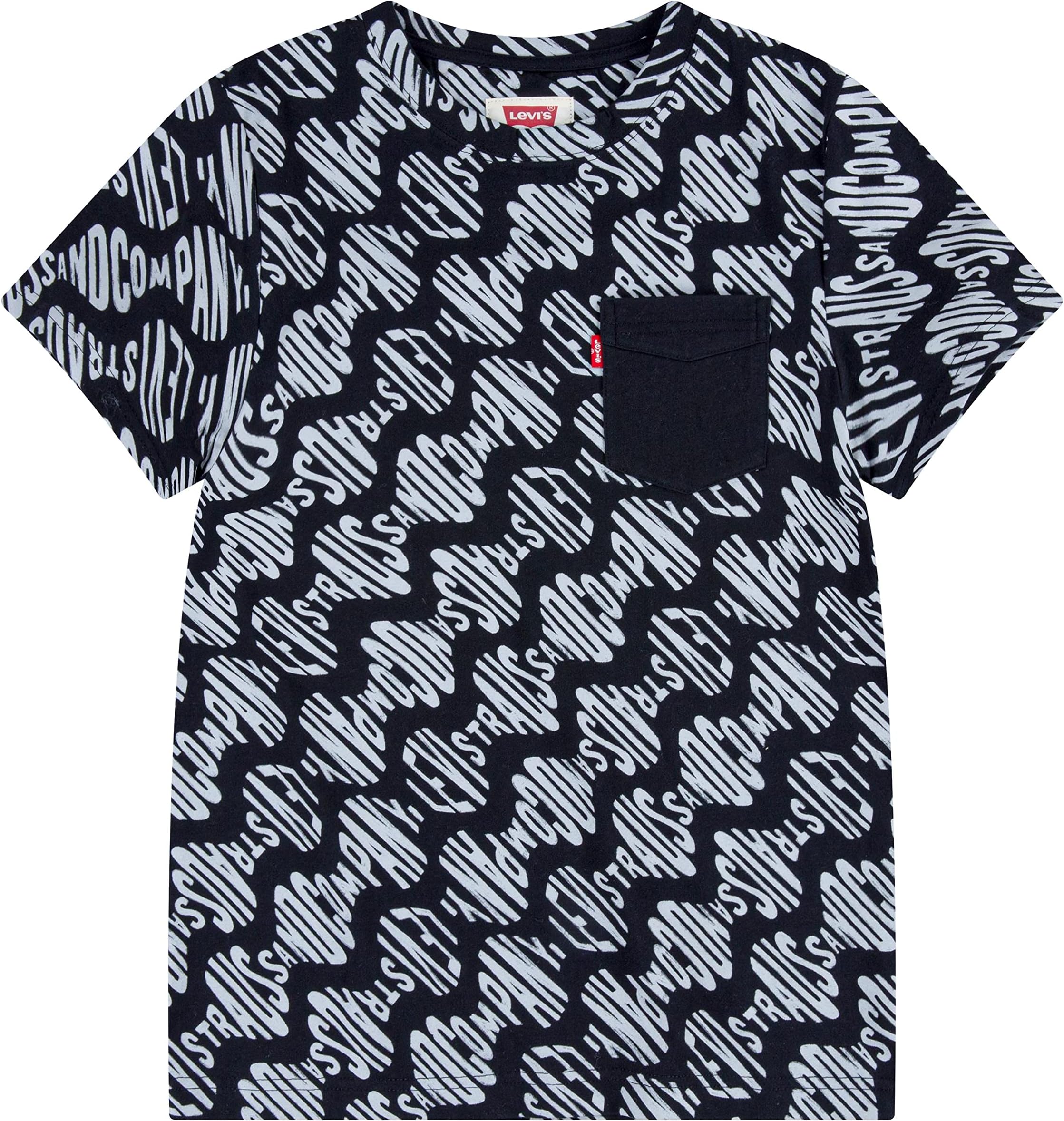 

Футболка Levi'S Short Sleeve Printed Tee Shirt, черный