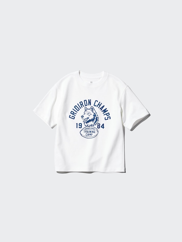 Хлопковая футболка AIRism с графикой Uniqlo, 01 off white — фото 4
