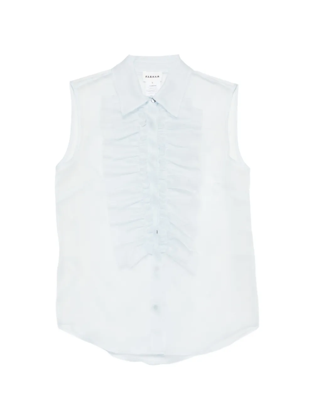 

Рубашка с оборками P.A.R.O.S.H., синий