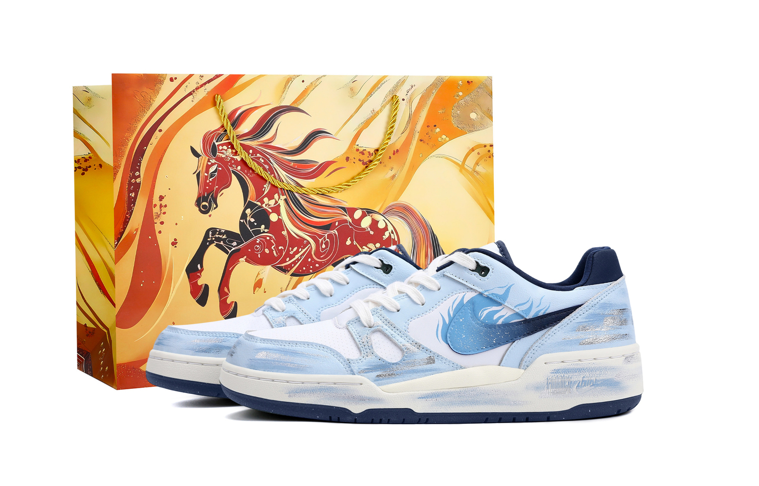 

Nike Full Force износостойкие и легкие низкие кроссовки для скейтбординга мужские бело-синие