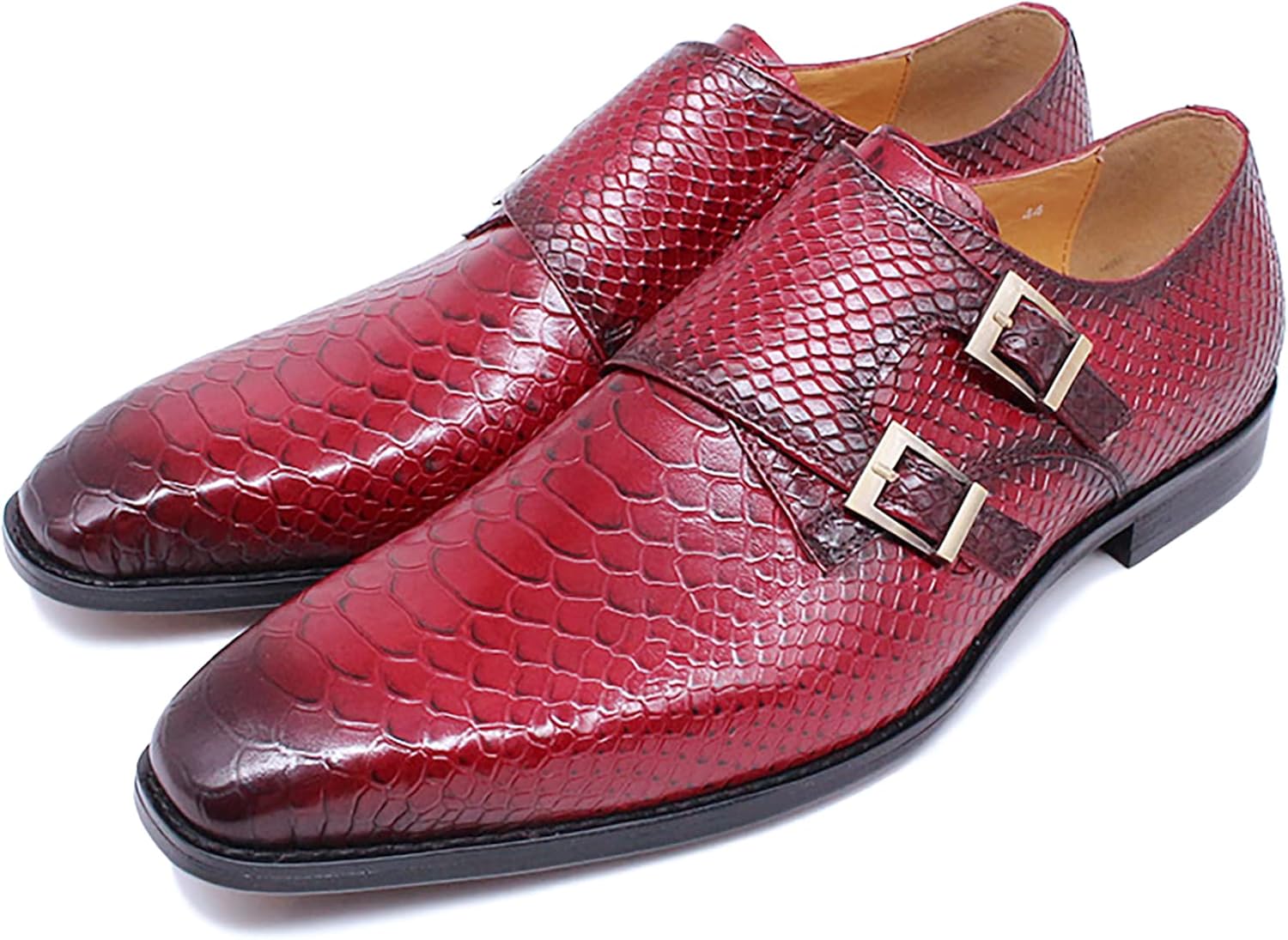 

Мужские кожаные туфли с отделкой броги, мокасины с застежкой сдвигом, двубортные монашеские туфли, офисные, свадебные, классические, синие, размер 41 Generic