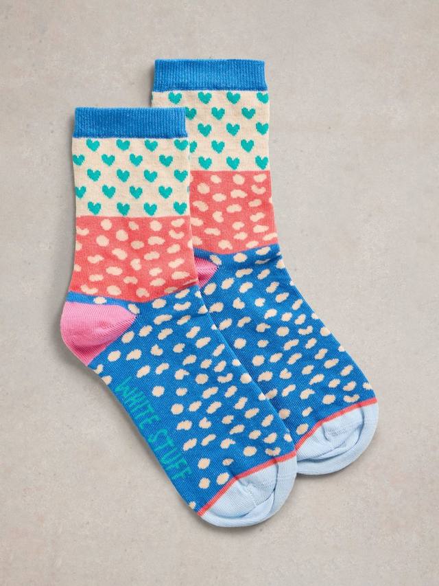 

Органические носки Heart с высоким содержанием хлопка White Stuff, Blue/Multi