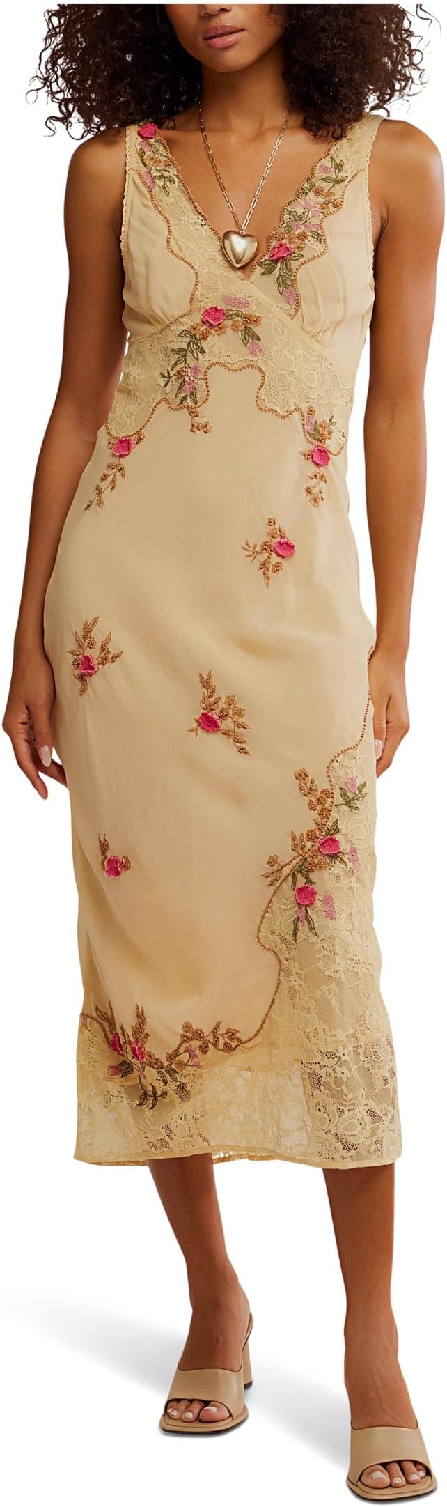 

Платье Free People Meet Again Midi Dress, Biege