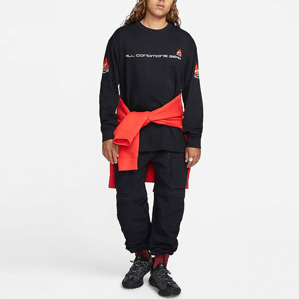 Футболка Nike ACG Long-Sleeve T-Shirt 'Black', черный — фото 3