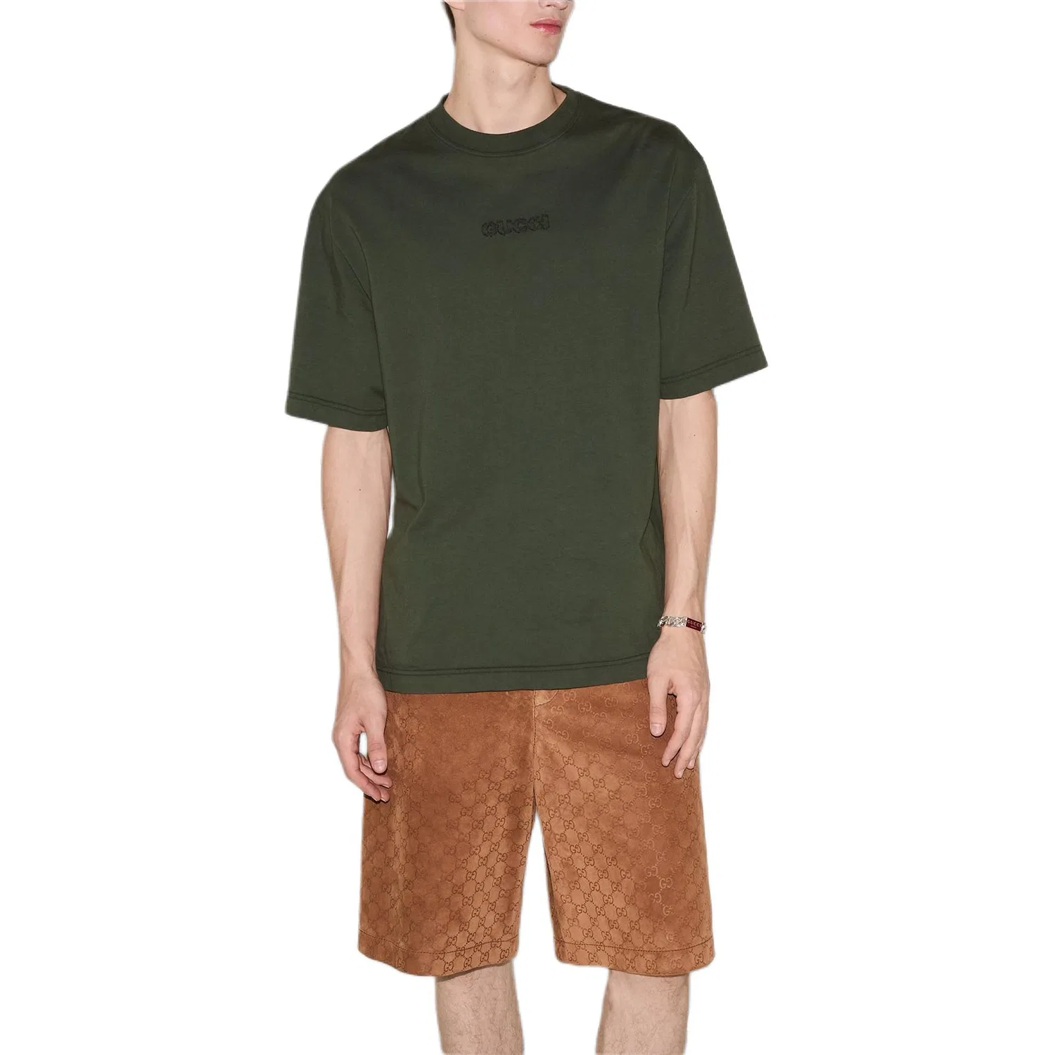 Футболка GUCCI с вышивкой, Dark Green — фото 4