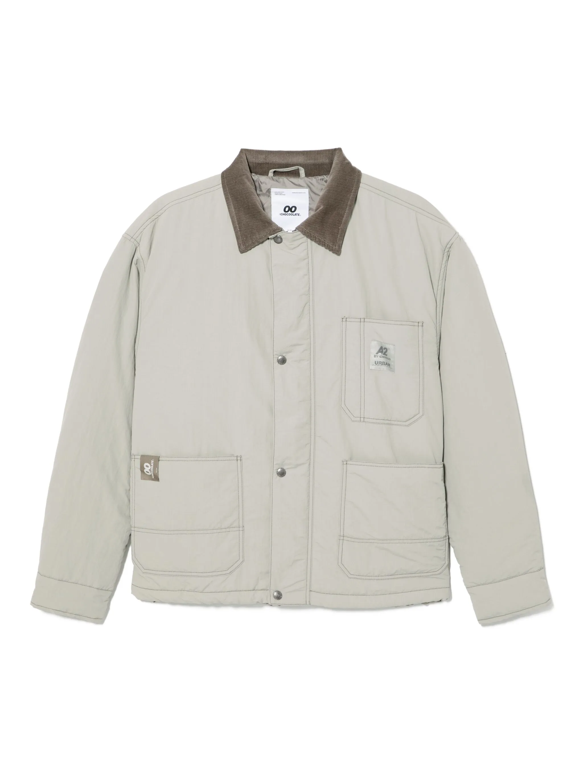 

Куртка-рубашка с нашивкой-логотипом Chocoolate, серый