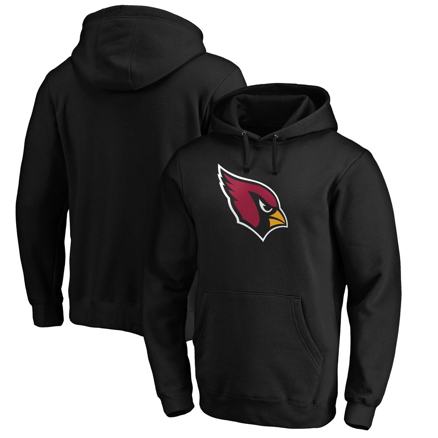 

Мужской черный пуловер с капюшоном и логотипом команды Arizona Cardinals Team Fanatics