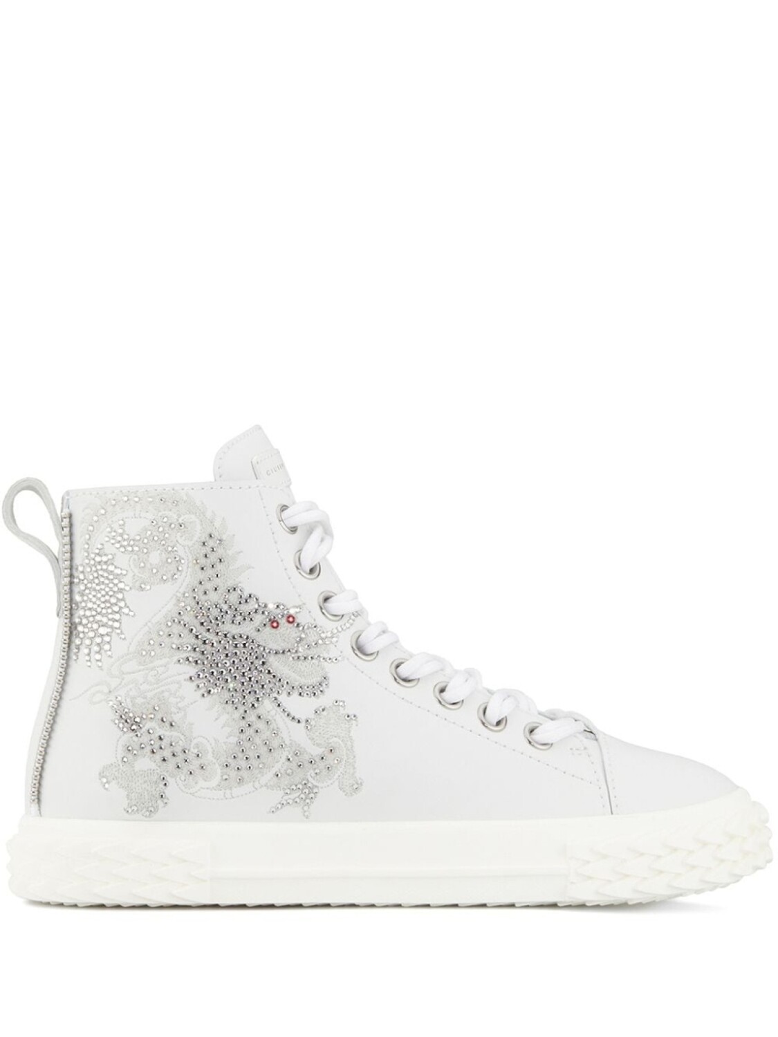 Giuseppe Zanotti высокие кроссовки с кристаллами, белый