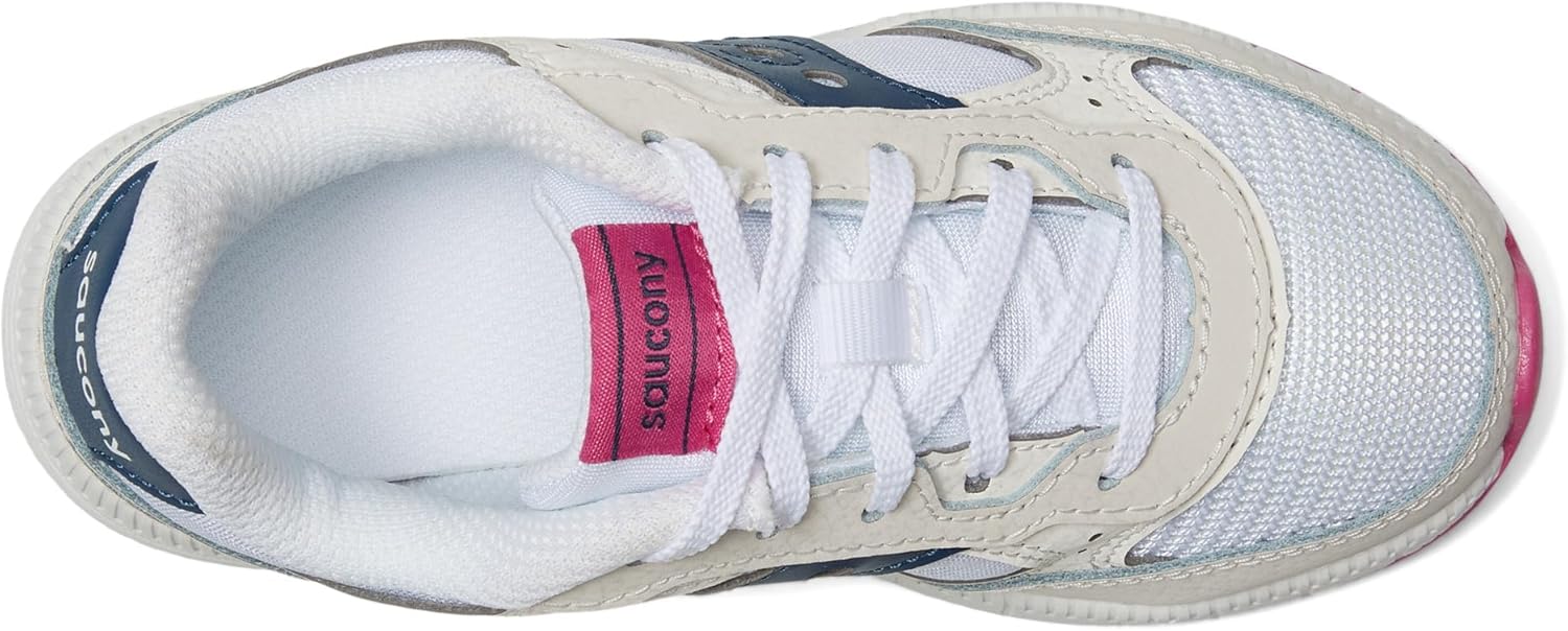 Детские кроссовки Saucony Unisex-Child Eclipse Kdz, белый/синий/розовый/темно-синий — фото 2