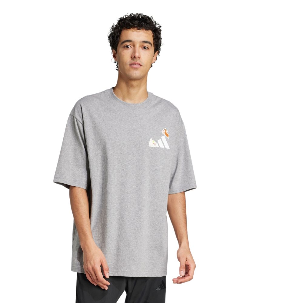 

Футболка Unisex Basic Heather Gray Adidas, серый