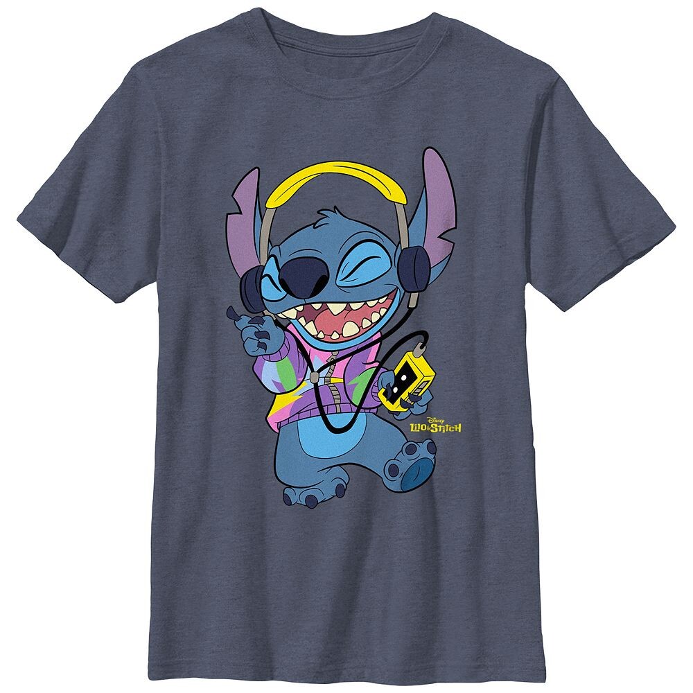 

Футболка Cool Rockin' Stitch для мальчиков 8–20 лет Disney's Lilo & Stitch Licensed Character, цвет Navy Heather