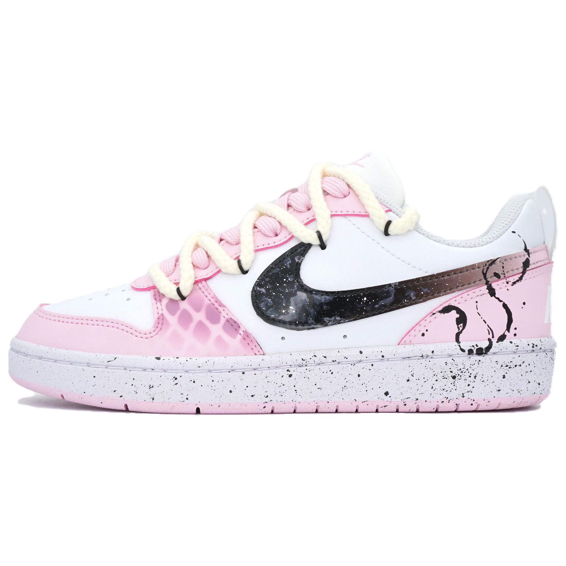 

Детские скейтерские кроссовки Court Borough для младших школьников Nike, белый/розовый