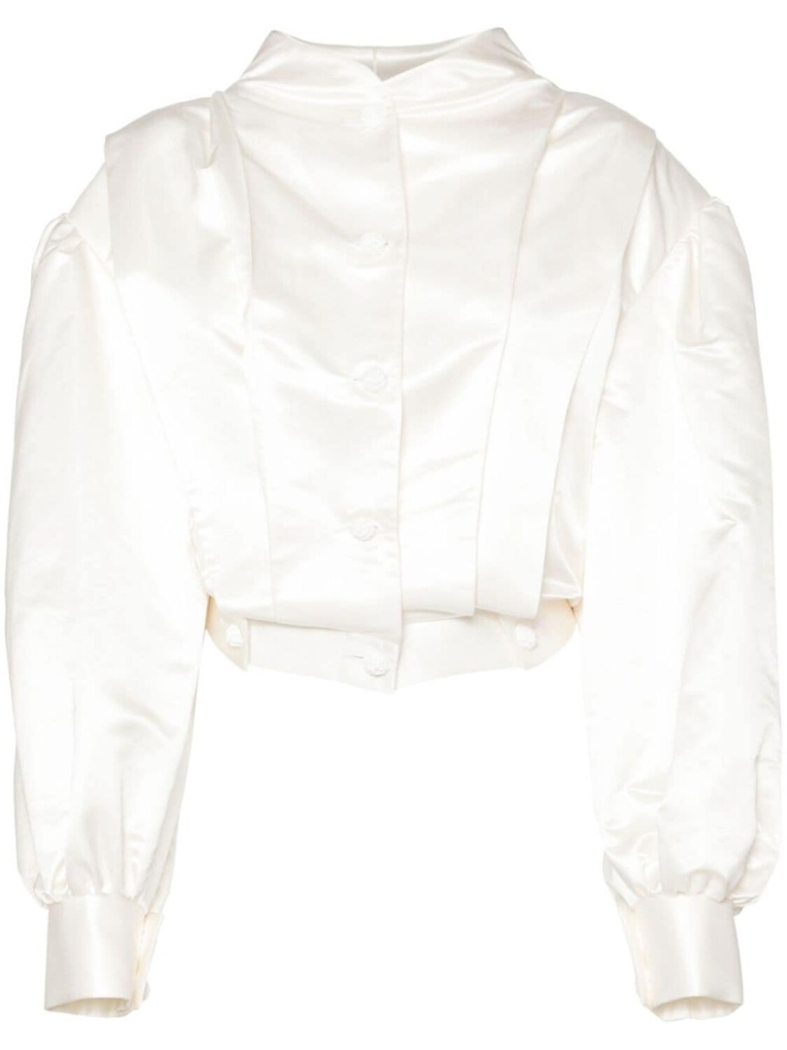 

Almaz плиссированный атласный жакет OV Boxer, белый