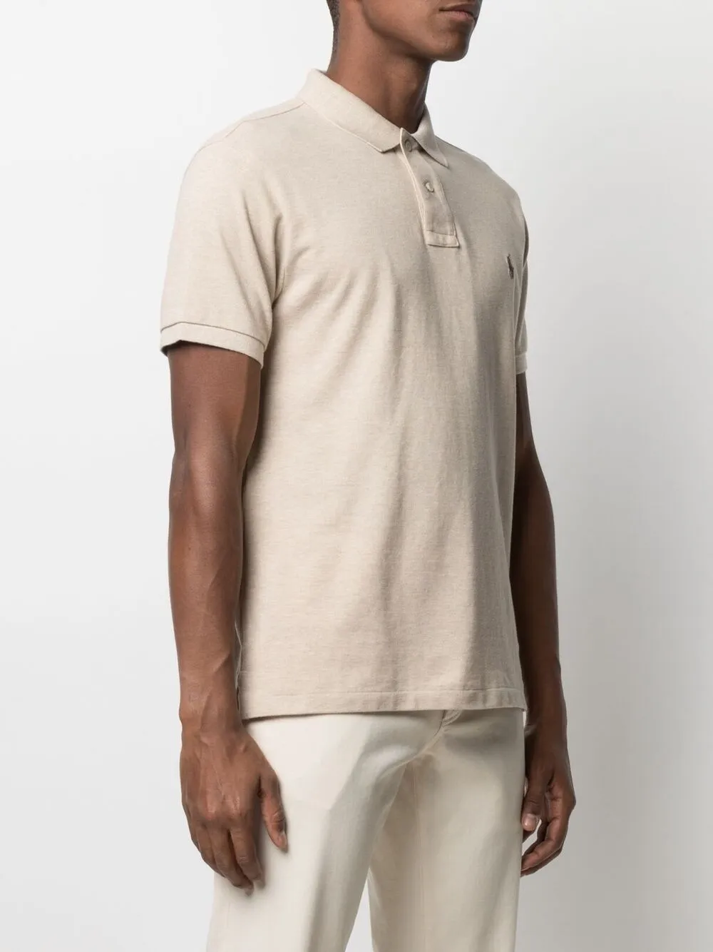 Рубашка поло с логотипом POLO RALPH LAUREN, нейтральный — фото 3
