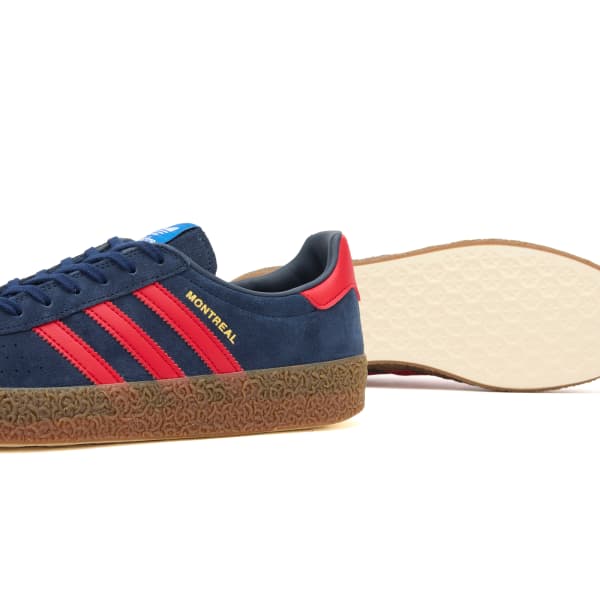 Монреальские кроссовки RM Adidas, night индиго, better scarlet & gum5 — фото 3
