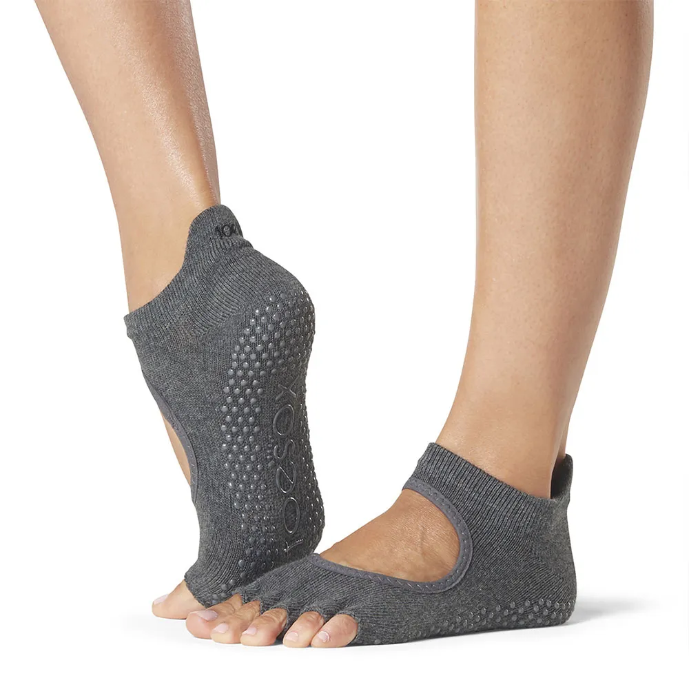 

Носки Toesox Grip Heel&Toe Bellarina short, серый