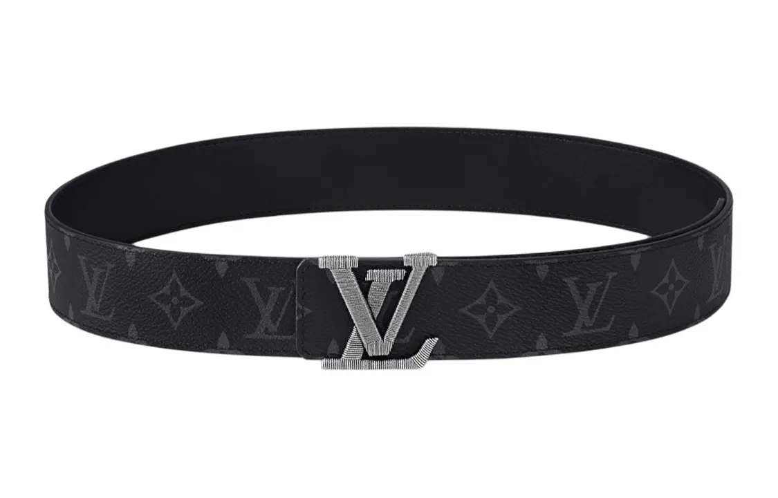 

Ремень мужской Louis Vuitton с пряжкой логотипа, черный