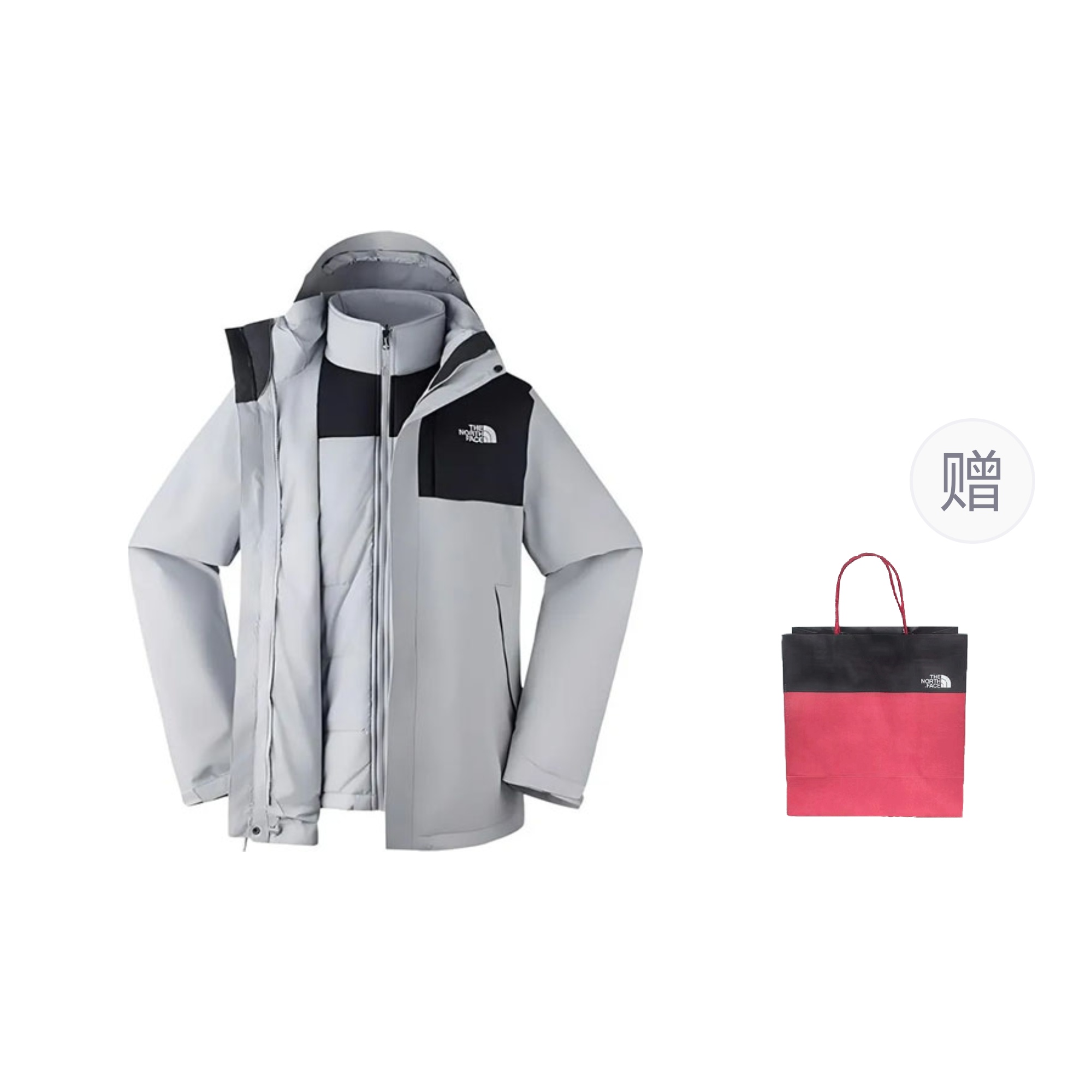 

Ветровка City Outdoor, мужская куртки Stardust Grey + подарочный пакет The North Face