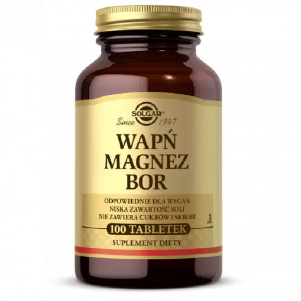 

Минералы в таблетках Solgar Wapń, Magnez, Bor, 100 шт
