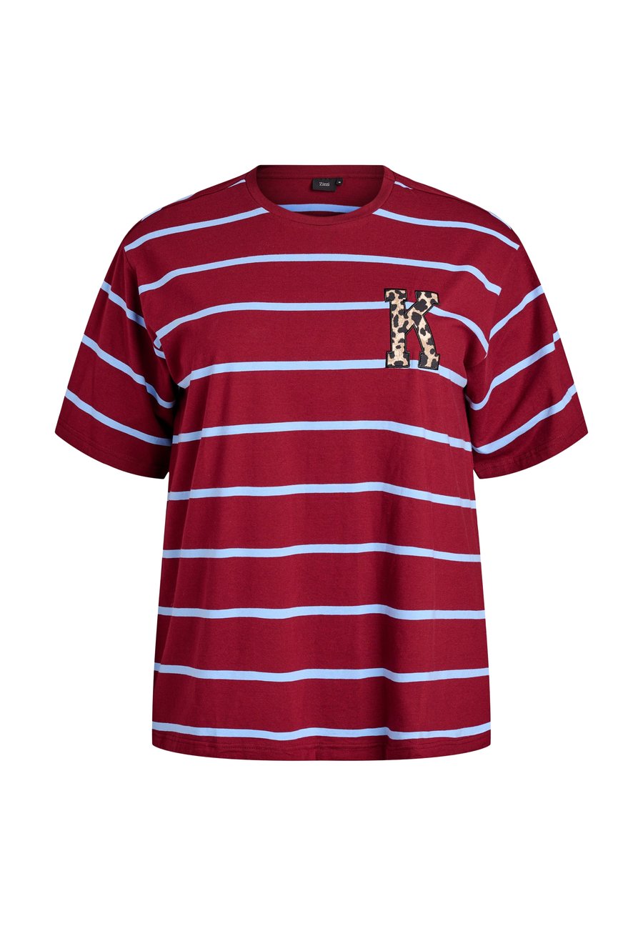 

Футболка Zizzi MIT STREIFEN UND LEOPARDEN-DETAIL, Merlot W. Open A./Bordeaux, Коричневый, Футболка Zizzi MIT STREIFEN UND LEOPARDEN-DETAIL, Merlot W. Open A./Bordeaux