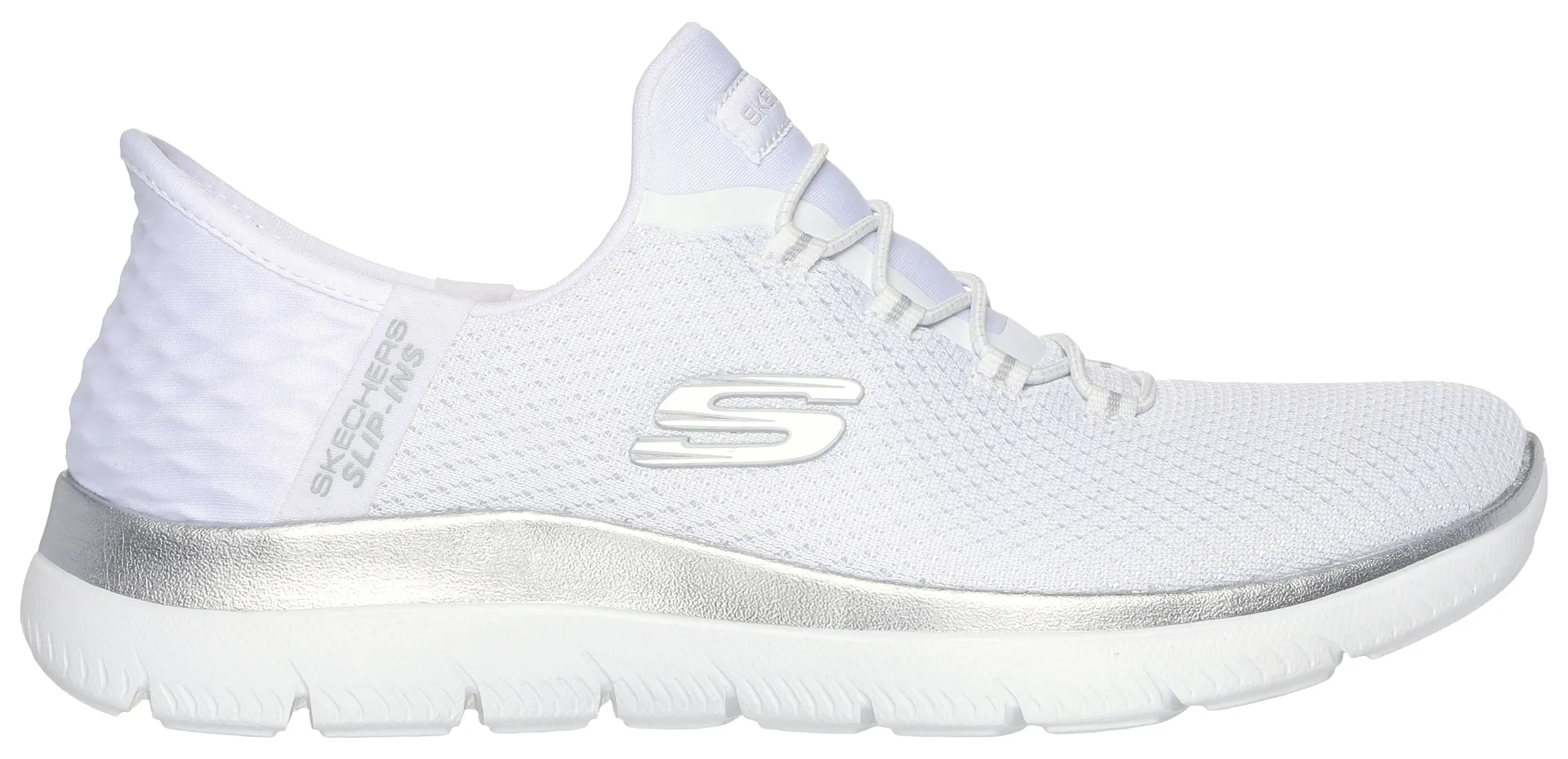 Слипоны Skechers "SUMMITS-DIAMOND DREAM", слипоны, слипоны, повседневная обувь с мягким краем голенища, белый — фото 3