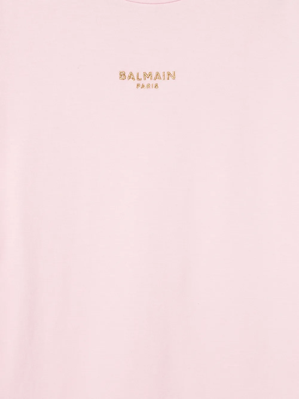 Платье-футболка с вышитым логотипом Balmain Kids, розовый — фото 3