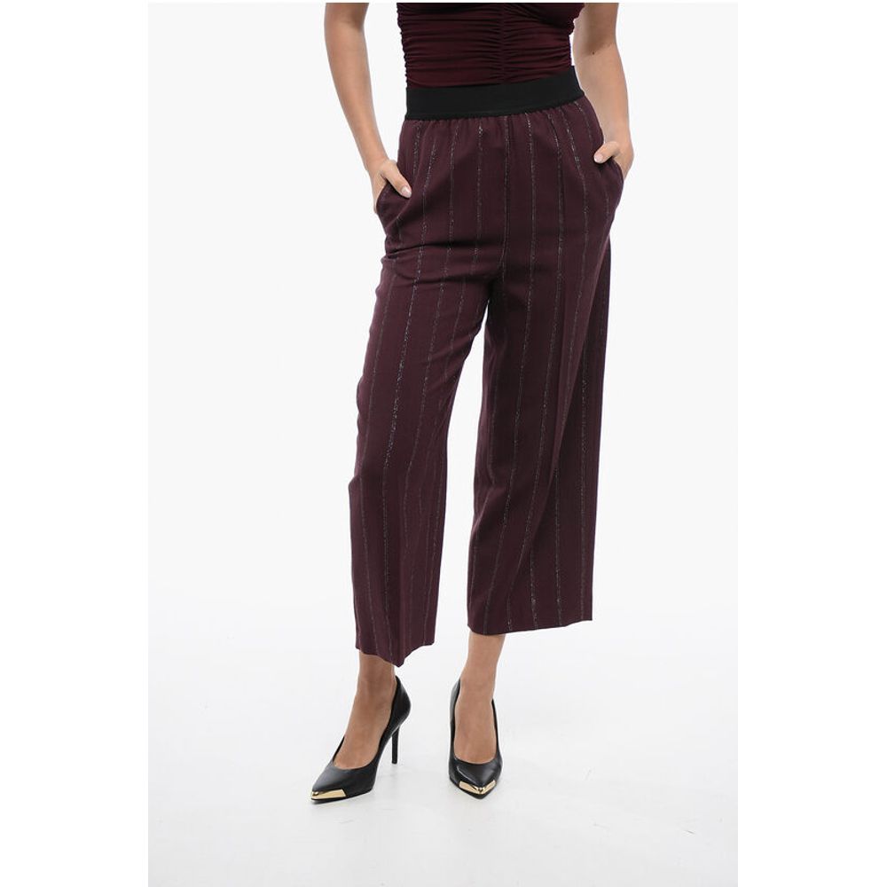 

Фланелевые брюки с люрексом Stella Mccartney, Burgundy
