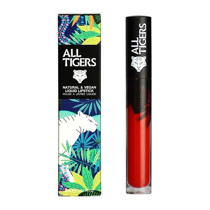 

Call Me Queen 888 Matt Liquid Lipstick Vegan и натуральный стойкий красный цвет с биоингредиентами, All Tigers