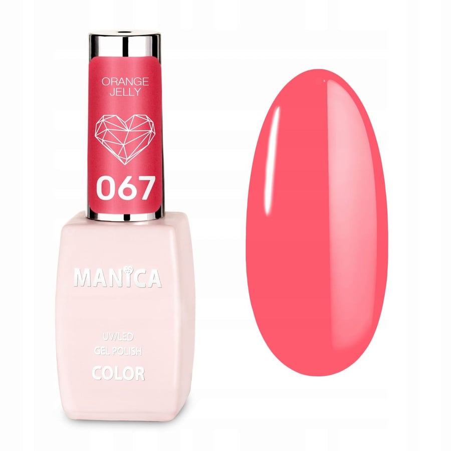 

Manica, Гибридный лак для ногтей - Orange Jelly 067, 10 мл