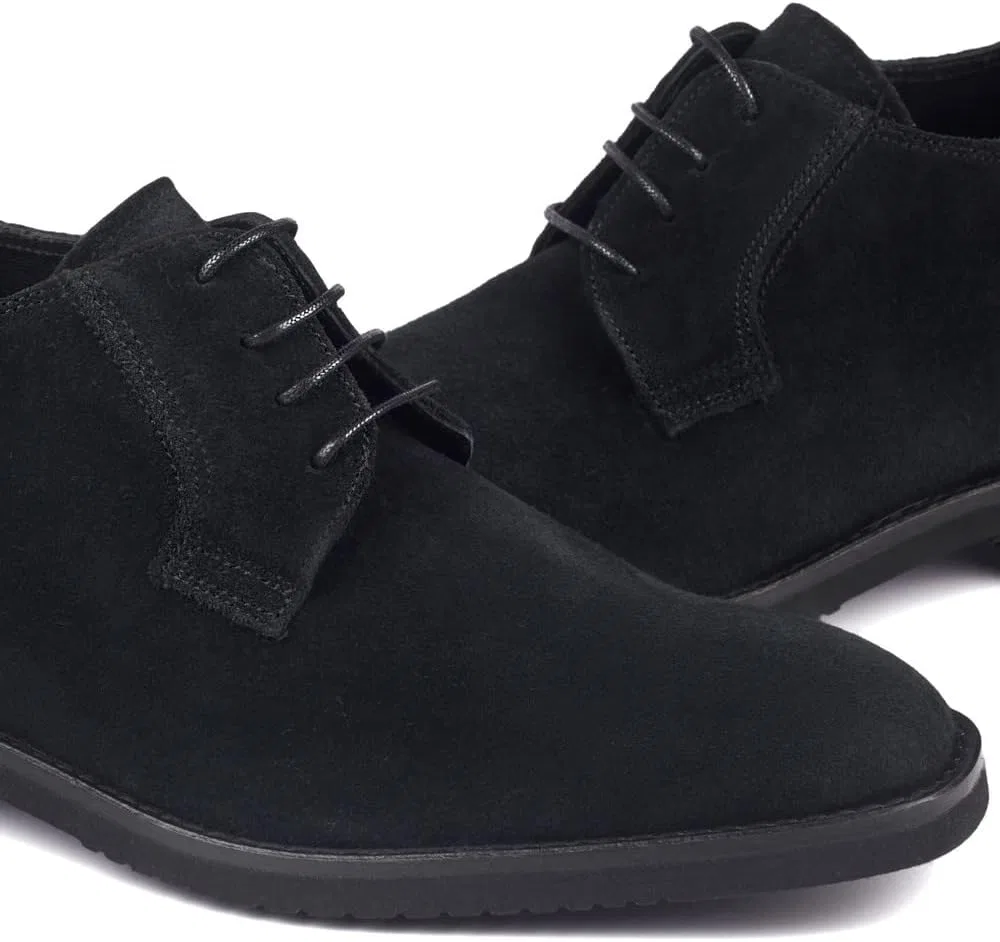 Мужские туфли MASALTOS Lift Shoes с невидимым каблуком, увеличивающие рост до 7 см. Модель Lawson, Black — фото 3