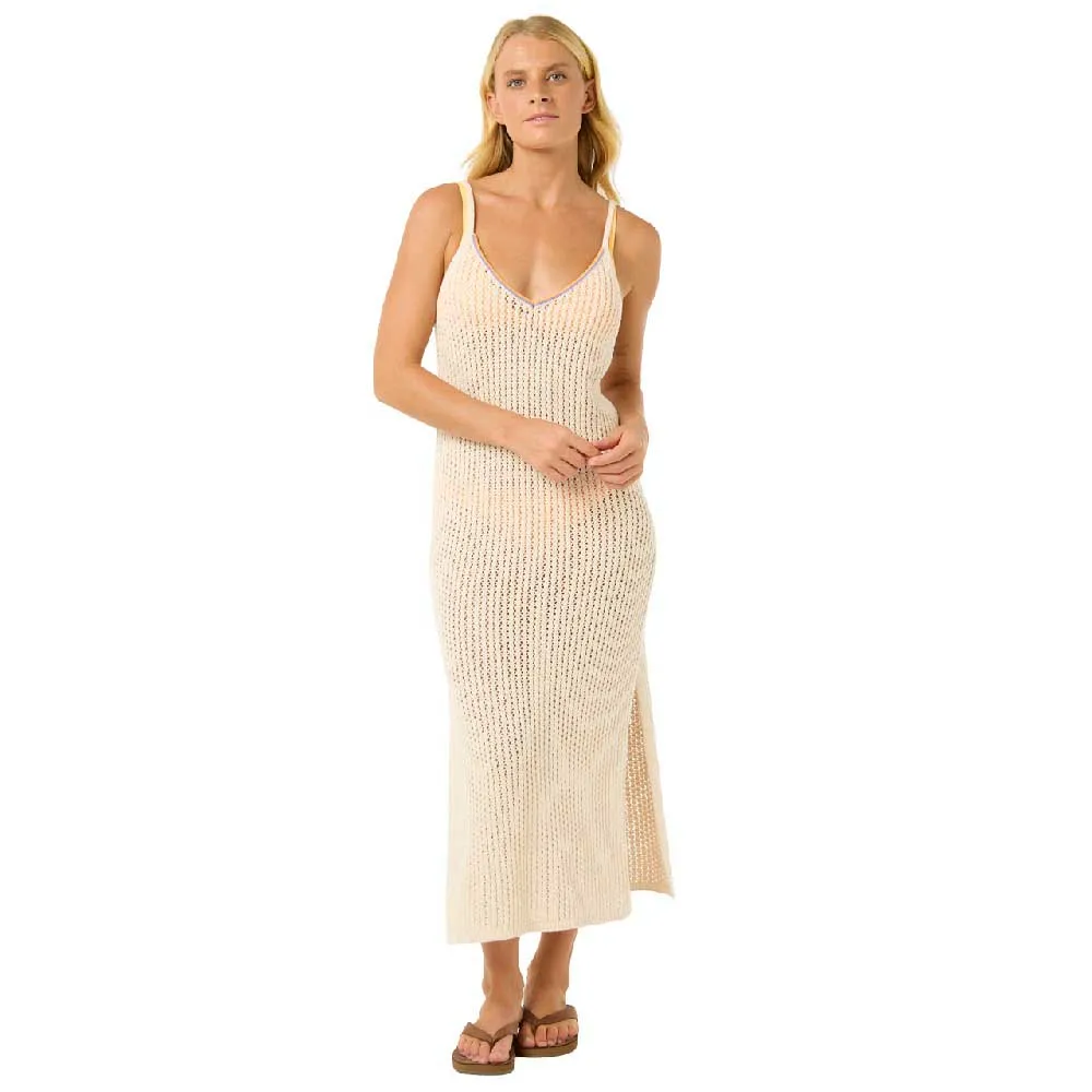 

Платье Rip Curl Cala Vadella Crochet sleeveless long, бежевый