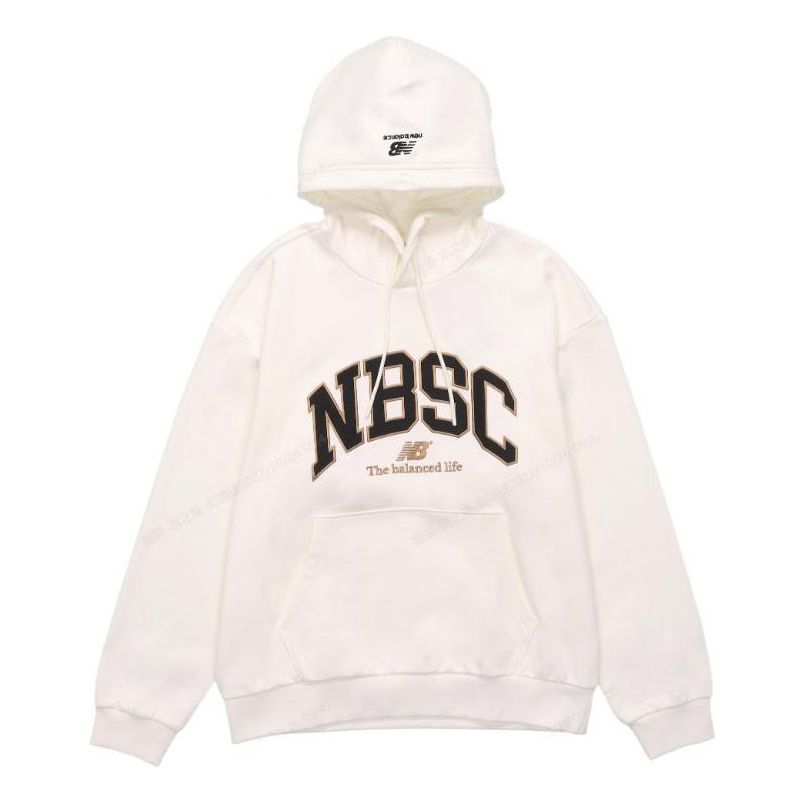 

Худи New Balance Logo Print Hoodie 'White Tan', белый