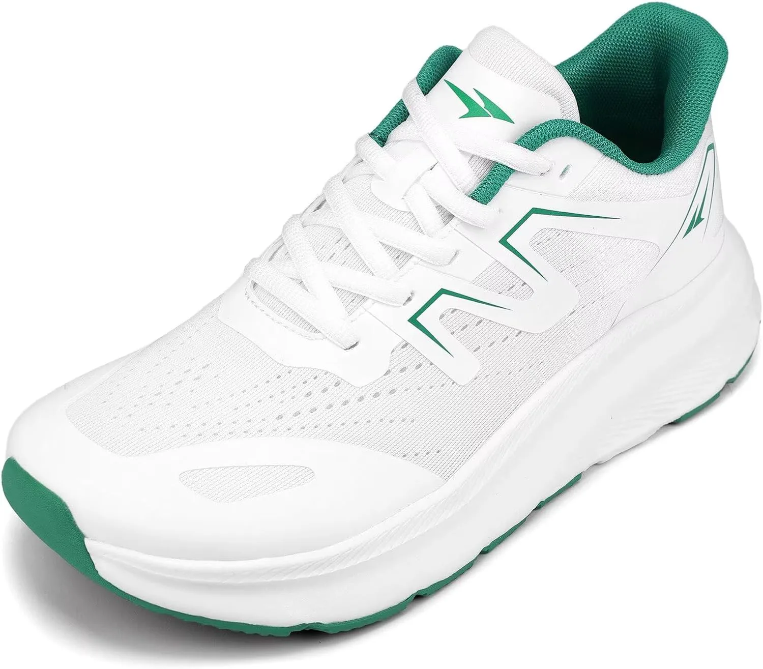 

Мужские кроссовки KDN с широкой носочной частью, амортизирующие для бега по дороге, противоскользящие, для ходьбы, удобные спортивные кроссовки для тренажерного зала, для широкой стопы, широкой полноты, белый