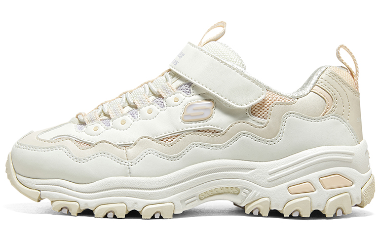 

Детские повседневные кроссовки Skechers с амортизацией и износостойкостью, низкие, натуральный/разноцветный