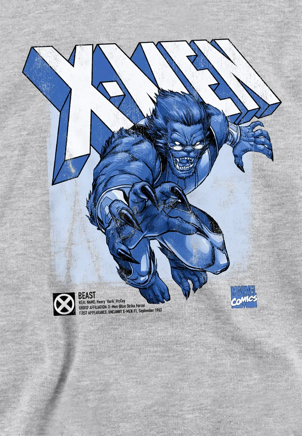 Детская худи Marvel X-Men Beast, серый — фото 2