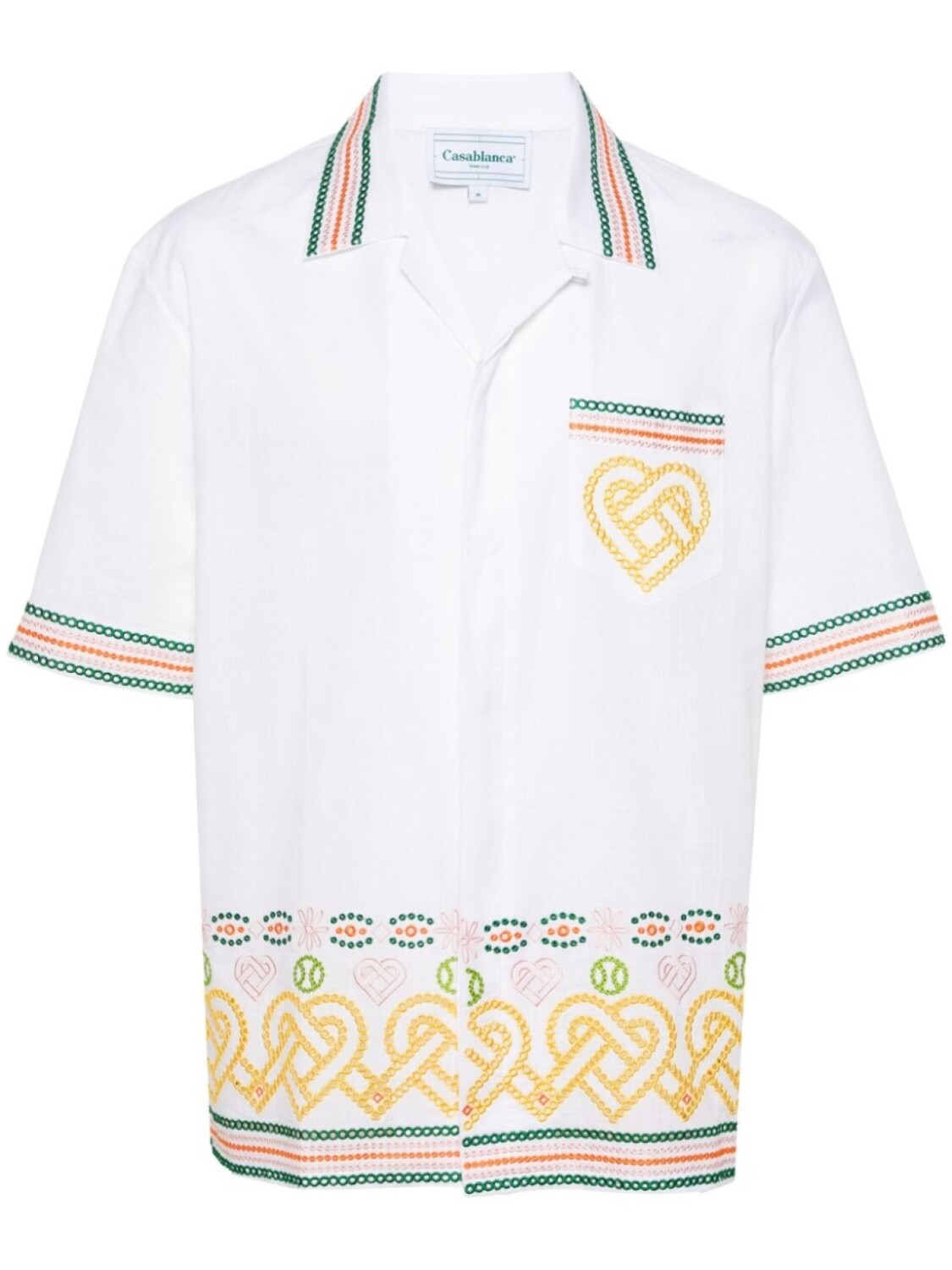 

Casablanca рубашка Gradient Heat с английской вышивкой, белый