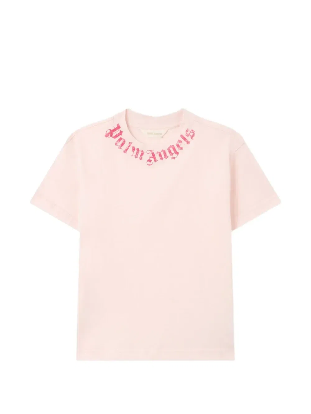 Футболка с начесом и логотипом Palm Angels Kids, розовый