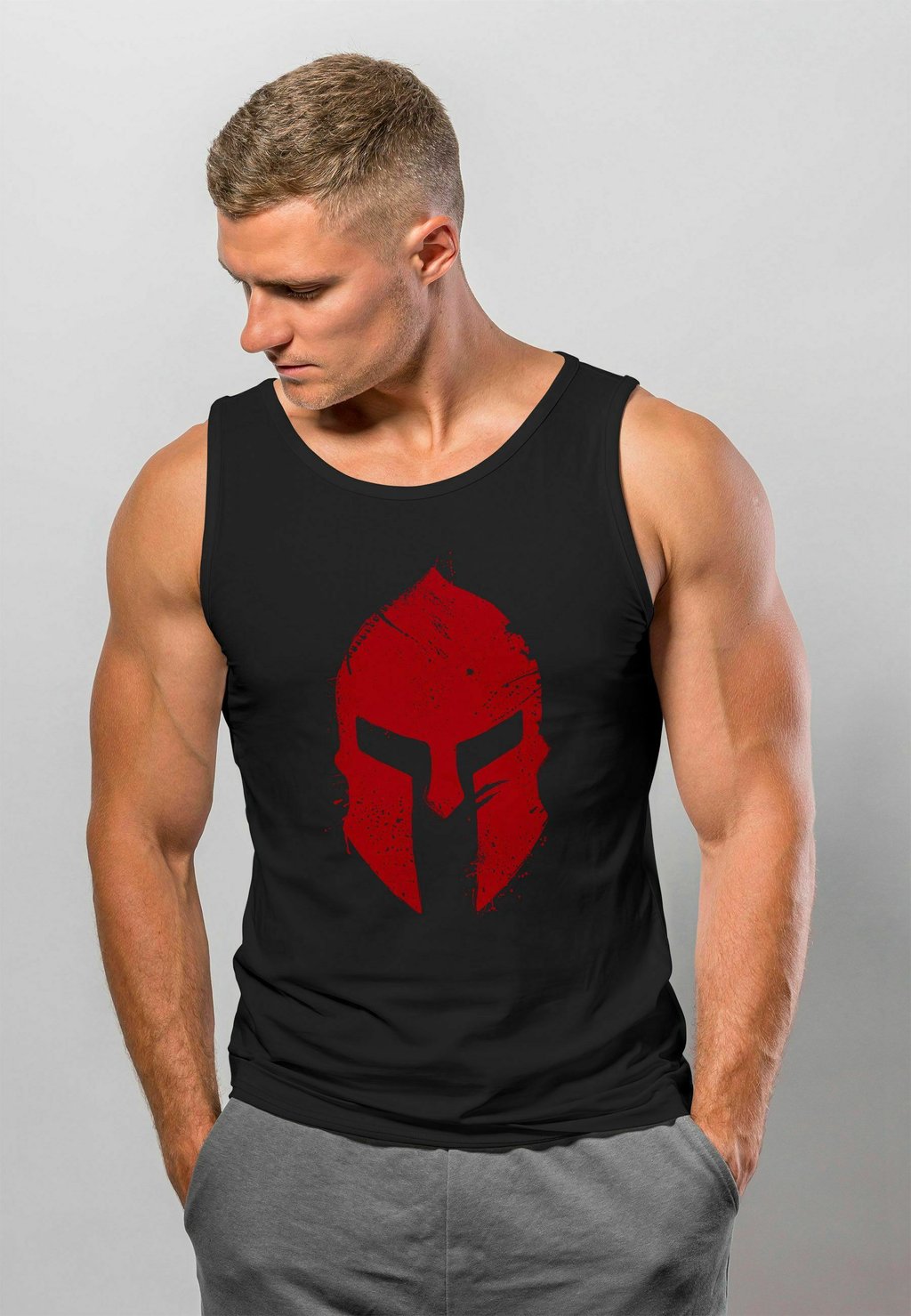 

Топ SPARTA-HELM GLADIATOR KRIEGER WARRIOR SPARTANER GYM FITNESS Neverless, цвет schwarz rot