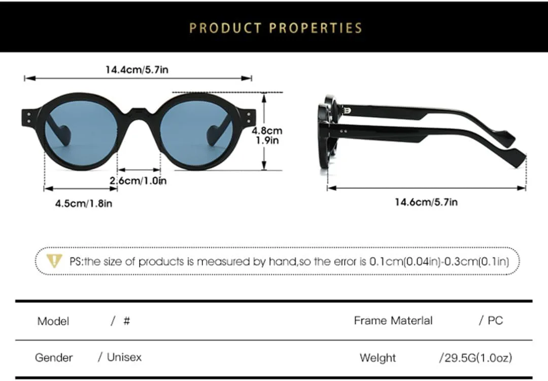 

Винтажные круглые солнцезащитные очки для мужчин, классические, в маленькой оправе, для женщин, роскошные, черные, с защитой от УФ-излучения UV400 VFDHN, Green Grey