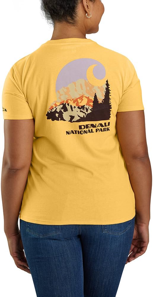 

Carhartt Women's 106550 Женская футболка с коротким рукавом Loose Fit Heavyweight Denali, Vivid Yellow Heather, Желтый, Carhartt Women's 106550 Женская футболка с коротким рукавом Loose Fit Heavyweight Denali, Vivid Yellow Heather