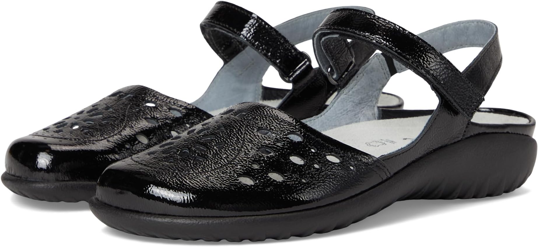 Сандалии Naot Magic, цвет Black Crinkle Patent Leather