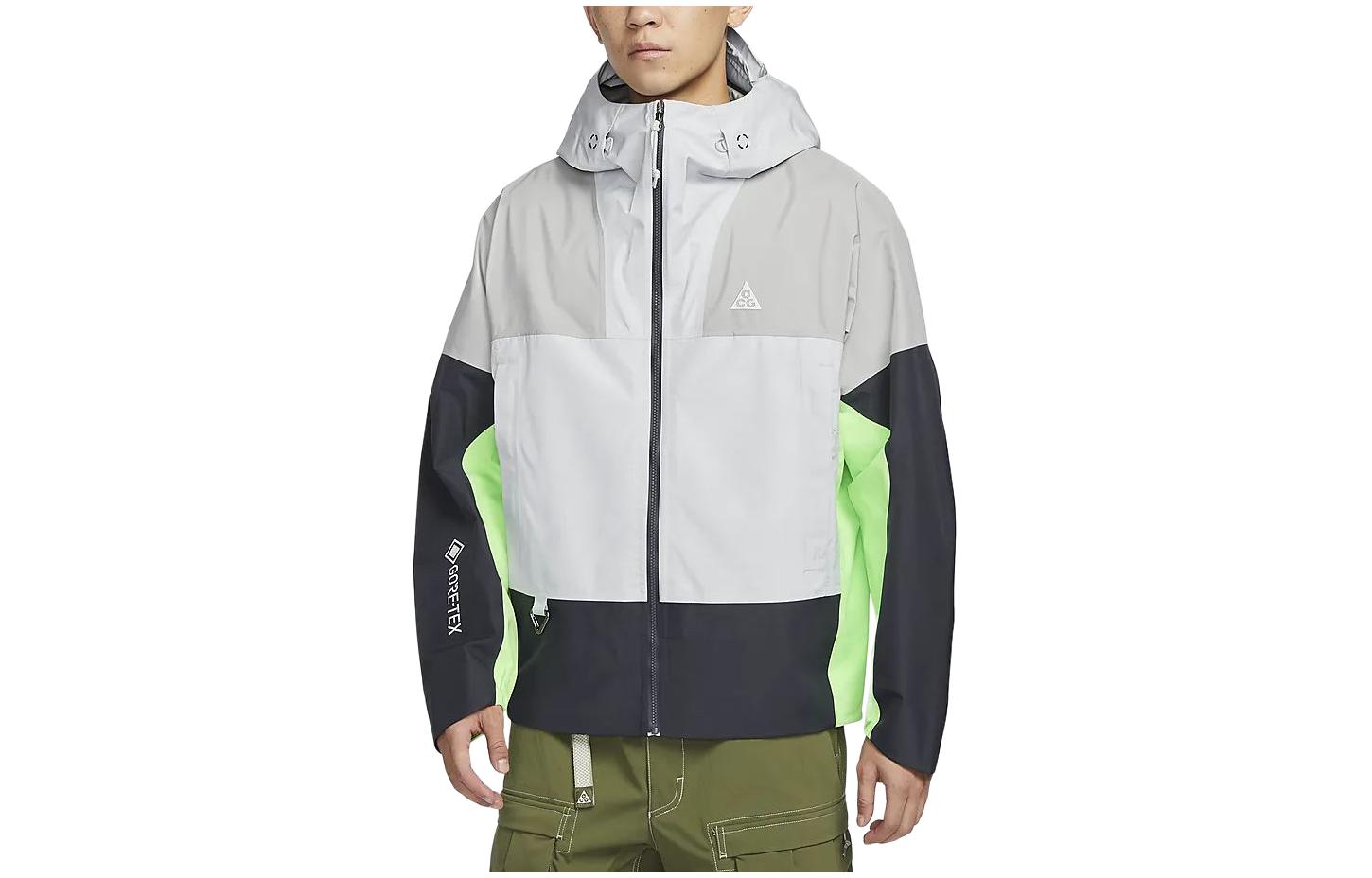 Куртка ветровка водонепроницаемая и ветрозащитная мужская Photon Gray Nike из коллекции Storm-FITACG — фото 4