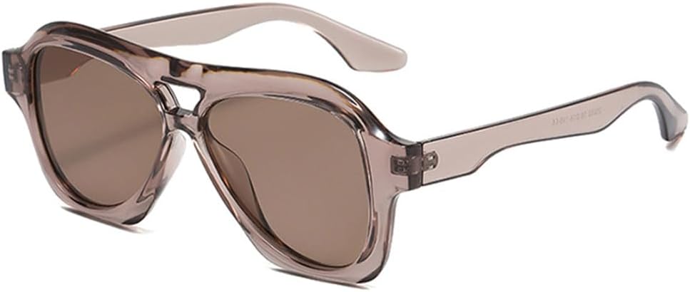 

Женские солнцезащитные очки с двойной перемычкой, желейного цвета, с защитой от УФ-излучения UV400, мужские, увеличенного размера, для занятий спортом на открытом воздухе, бега и езды generic, Champagne Light Tea