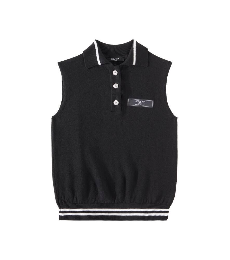 

Шерстяной жилет Balmain Kids, Black/Ivory