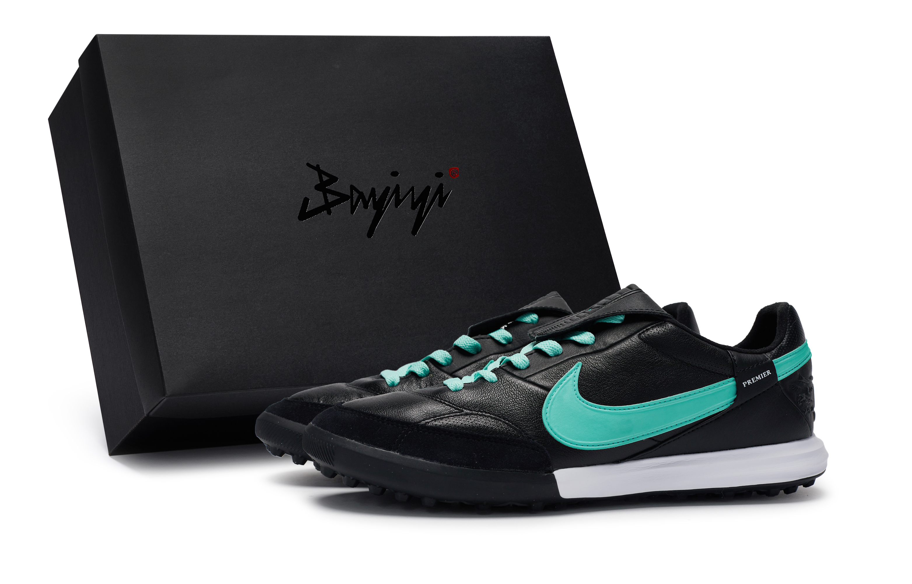 

Nike Футбольные бутсы Premier 3 с противоскользящим покрытием и износостойкими дышащими свойствами, мужские, черно-белые, Tiffany