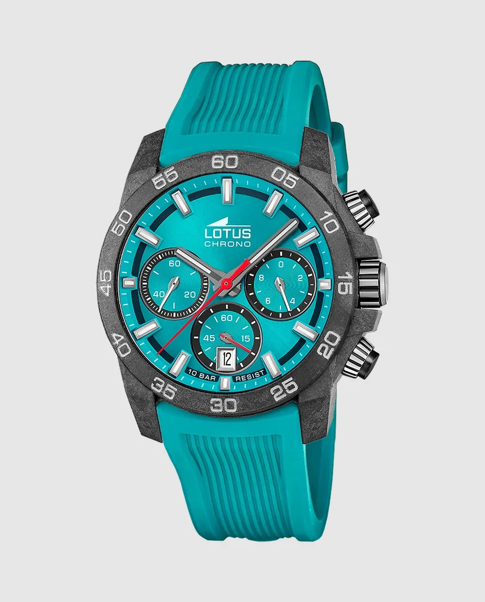 

Мужские часы 18974/4 Chrono синие резиновые LOTUS, синий